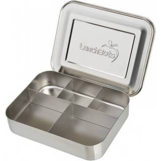 Lunchbots Stor Cinco Rustfrit stål Frokostcontainer - Fem sektionsdesign indeholder en række fødevarer - Metal Bento Box - Opvaskemaskine Safe -