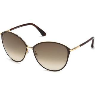TOM FORD Kvinde FT0320 PENELOPE 28F Solbriller Metal Guld Brun Rund Normal Skygge