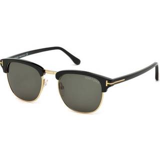 TOM FORD Mand FT0248 HENRY 05N Solbriller Acetat Sort Grøn Firkantet Normal
