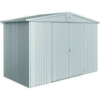Biohort europa str. 4a dbl dør redskabsrum 316x209x156cm sølv metallic