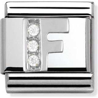 Nomination Silver Cubic Zirconia Letter Charm - F