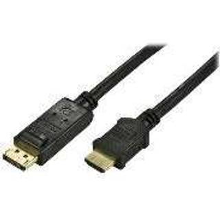 DELTACO HDMI with Ethernet cable set DisplayPort / HDMI / DVI 2m Black