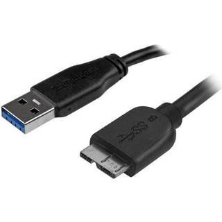 StarTech.com Short Slim SuperSpeed USB 3.0 A to Micro B Cable - M/M - USB cable - 15 cm