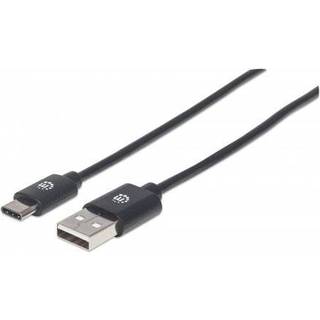 MANHATTAN USB 2.0 Typ C-Kabel C-Stecker/A-Stecker 2m schwarz