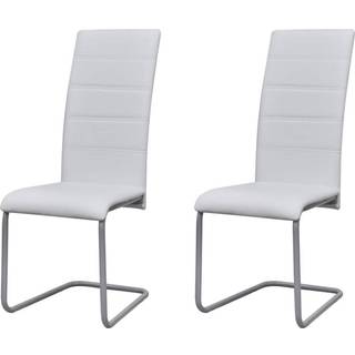 spisebordsstole 2 stk. cantilever-design kunstlæder sort