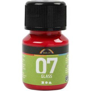 A-Color Glass Rød Lakmaling 30ml - Blank Finish