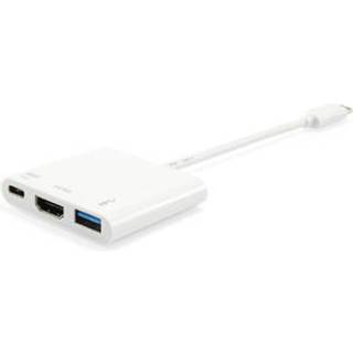 USB-C St -> HDMI-/USB-A-Bu PD-Adapter 0.15cm weiß