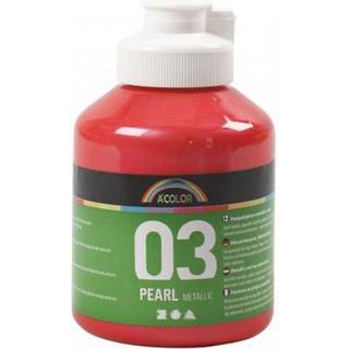 Akrylmaling Metallic Rød 500ml - Strålende Effekt
