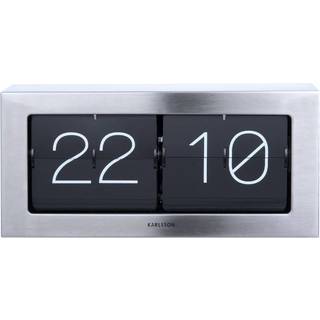 Karlsson Boxed Flip Xl Wall/table Clock Brushed Steel - Bordure Stål - KA5642ST