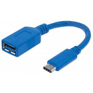 Manhattan USB 3.2 Gen 1 USB Type-C kabel 15cm Sort