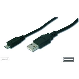 DIGITUS Micro USB connect. cable USB 2.0 compatible 1.8 m
