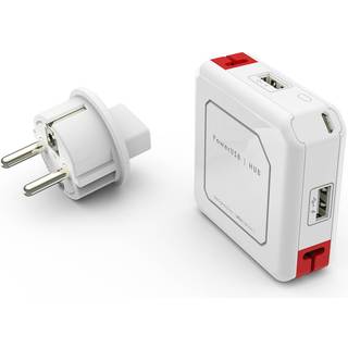 Allocacoc Power USB HUB med oplader, 4x USB, 1x Micro USB, hvid