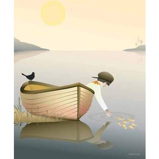 Tilbud: Spar 40% - Boy In a Boat - Plakat 50x70 cm fra ViSSEVASSE