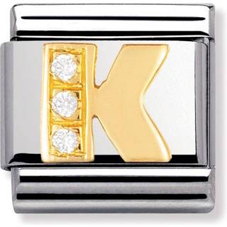 Nomination Classic - BUCHSTABEN Edelstahl, 18K-Gold und Cubic Zirc. (K) - gold