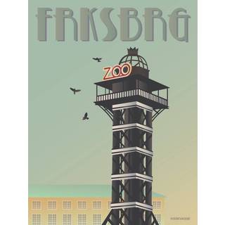 Tilbud: Spar 60% - Frederiksberg Zootårnet - Plakat 70x100 cm fra ViSSEVASSE