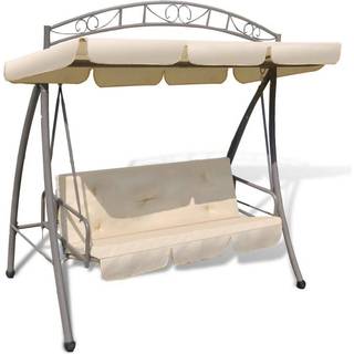konvertibel gyngesofa baldakin 198x120x205 cm stål antracitgrå