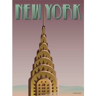 Tilbud: Spar 75% - New York Chrysler - Plakat 15x21 cm fra ViSSEVASSE