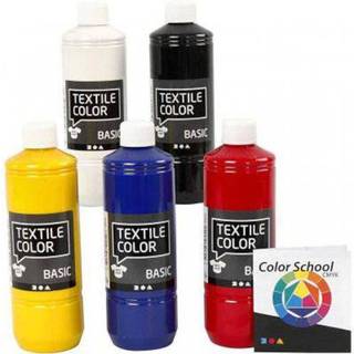 Tekstilmaling | 5x500 ml | Primærfarver