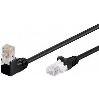 CAT 5e patchkabel 1x 90°vinklet, U/UTP, hvid, 3m