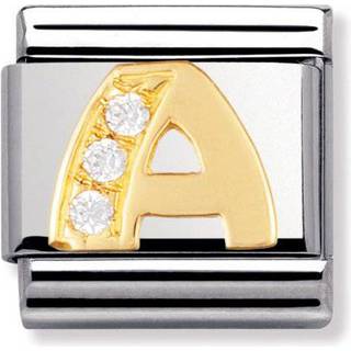 Nomination Classic - BUCHSTABEN Edelstahl, 18K-Gold und Cubic Zirc. (A) - gold