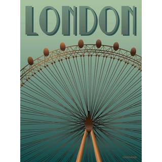 Tilbud: Spar 75% - London Eye - Plakat 50x70 cm fra ViSSEVASSE