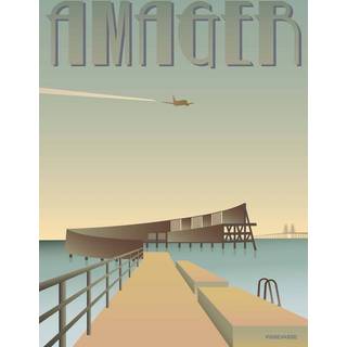 Tilbud: Spar 60% - Amager Sneglen - Plakat 70x100 cm fra ViSSEVASSE