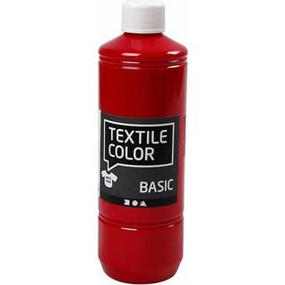 Textile Color - Primær Rød, 500ml Vandbaseret Maling