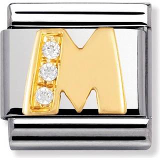 Nomination Classic - BUCHSTABEN Edelstahl, 18K-Gold und Cubic Zirc. (M) - gold