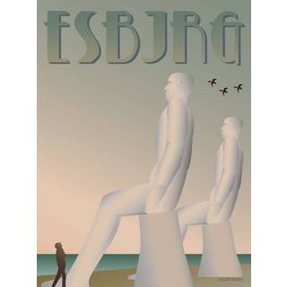 Tilbud: Spar 40% - Esbjerg Mændende- Plakat 15x21 cm fra ViSSEVASSE