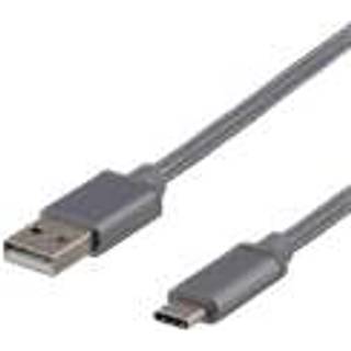 DELTACO USB 2.0 Cable, Typ C - Typ A , 0.25m, Black