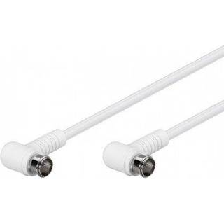 Goobay Vinkelt SAT-antennekabel (80 dB), dobbelt afskærmet F-stik (quick) 90° > F-stik (quick) 90° (fuldt afskærmet), 3.5 m