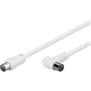 MICROCONNECT Coax Cable 1.5m White Angled