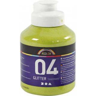 Glitter Akrylmaling Limegrøn 500ml - Kreativ Effekt