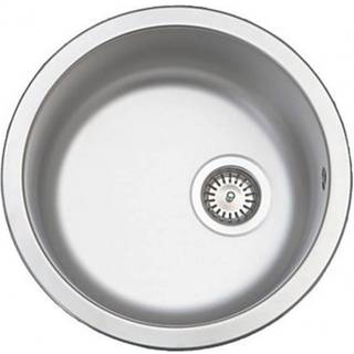 Uni stålvask i mat med strainer Ø380 mm