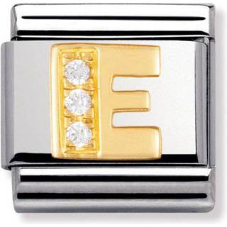 Nomination Classic - BUCHSTABEN Edelstahl, 18K-Gold und Cubic Zirc. (E) - gold