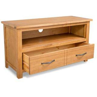 Tv-skab 90x35x48 Cm Massivt Egetræ