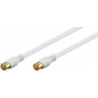 SAT kabel, F-Stik - hurtigtilslutning hvid, 1,5m