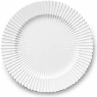 Lyngby Tallerken - 23,5 cm - Hvid