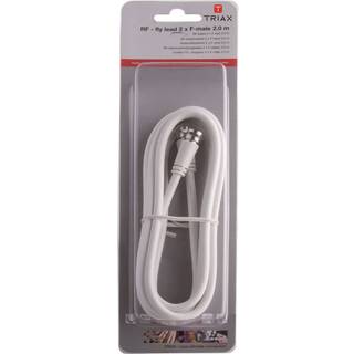 Triax Antennkabel F till F 2 m Vit