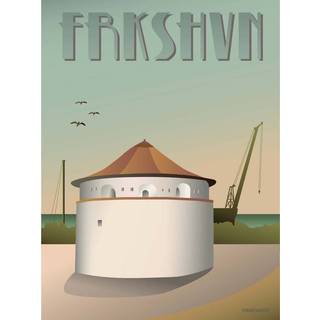 Tilbud: Spar 40% - Frederikshavn Krudttårnet - Plakat 30x40 cm fra ViSSEVASSE