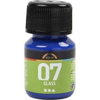 A-Color Glass, Brilliant Blå - 30ml Lakmaling