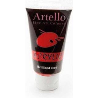 Artello Akrylmaling Mørkerød 75ml