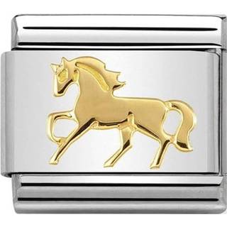 Nomination Gold Galloping Horse Charm