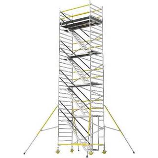 W.steps Trappestillads 1400 pk. 8,2m - 1 basispakke høj + 3 tilbygningspakker WST 1400-8,2
