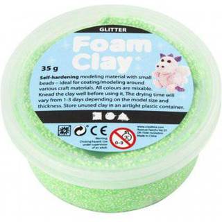 Foam Clay Modellermasse | Glitter | Grøn