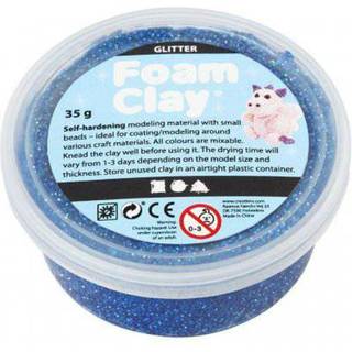 Foam Clay® Glitter Blå 35g - Kreativt Modelleringsmateriale