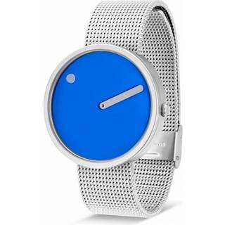 PICTO 40 mm - STÅL med mat mesh lænke - sort skive
