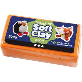 Neon Orange Modellervoks - 500 g, Blød og Formbar