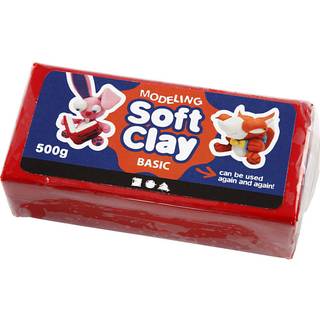 Soft Clay Modellervoks | 500g | Rød