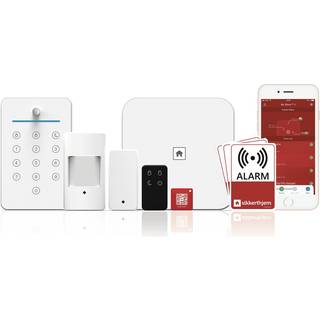 Sikkerthjem Lejlighedspakke Alarmsystem (S6EVO) - Husk SMS-kort til backup! ✓ På lager - klar til levering og afhentning